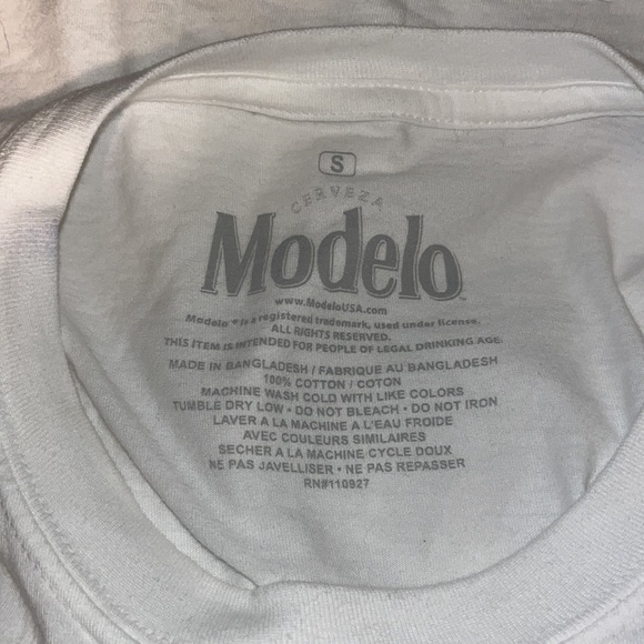 CERVEZA MODELO BEER T-SHIRT - OATMEAL HEATHER SIZE SMALL - Picture 5 of 5